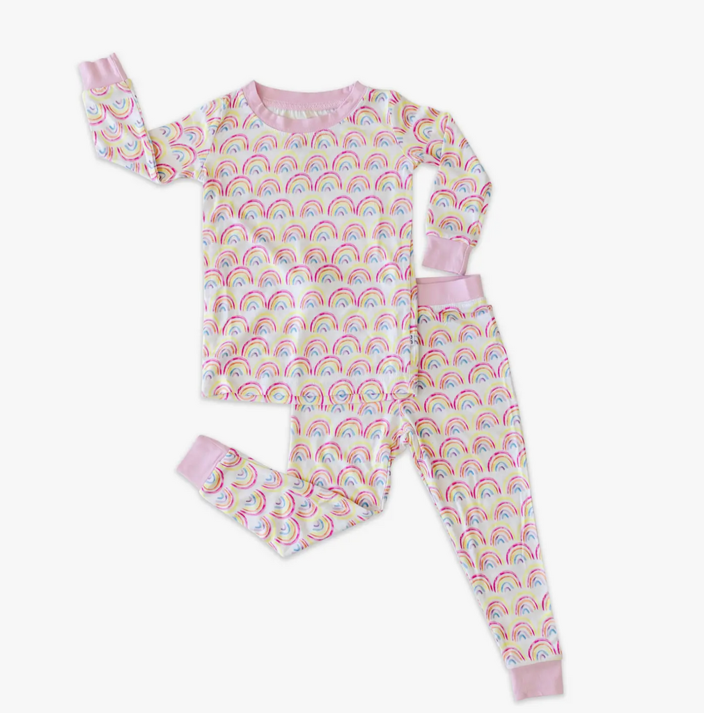 Little Sleepies Pastel Rainbow 2pc PJ Set