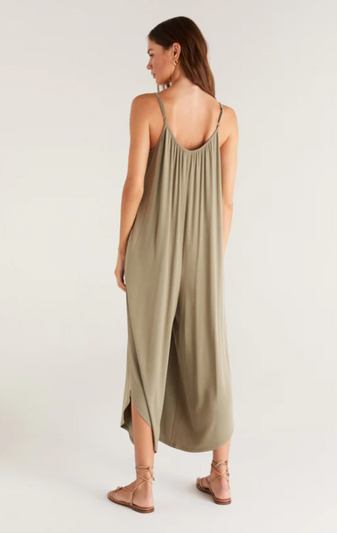 Flared Jumpsuit - Smoke Sage