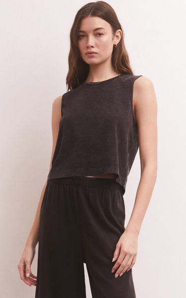 Sloan Jersey Muscle Tank - Black