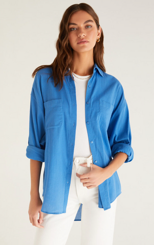 Lalo Button Up - Federal Blue