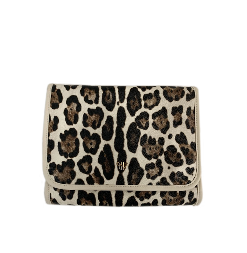 PurseN Getaway Toiletry Case - Cream Leopard