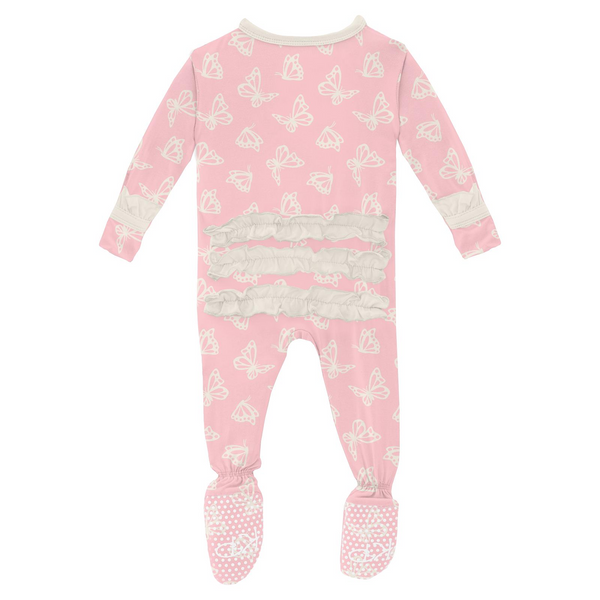 Zip Muffin Ruffle Footie - Lotus Butterfly