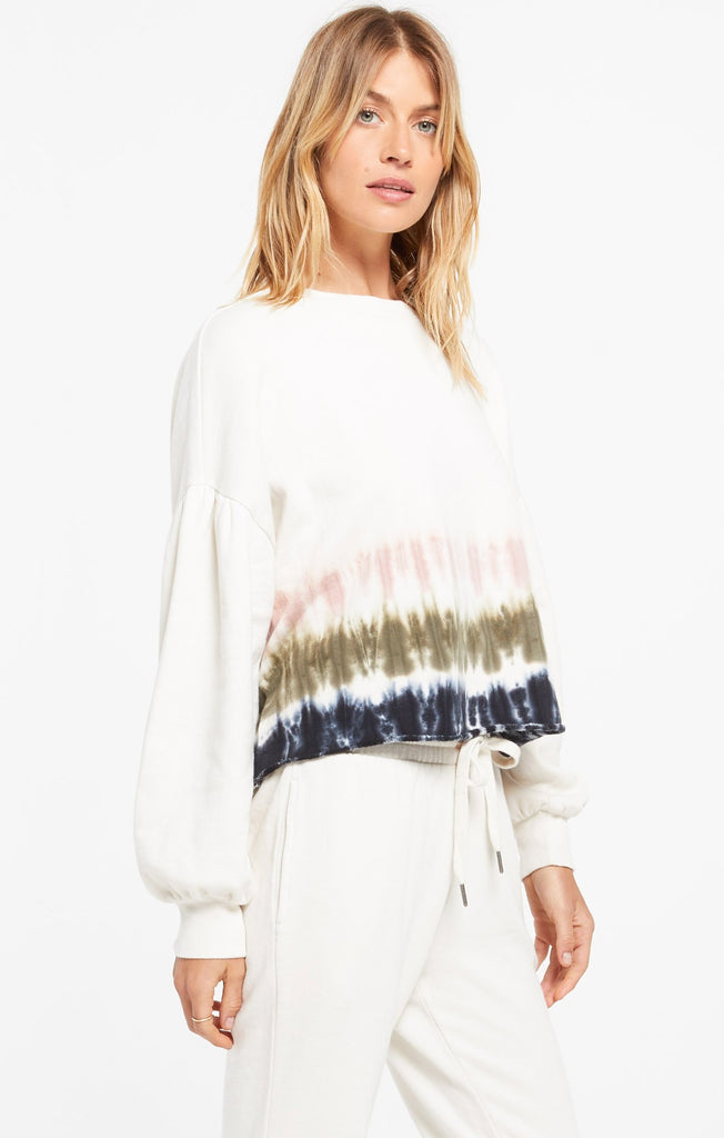 Tempest Stripe Tie-Dye Crew