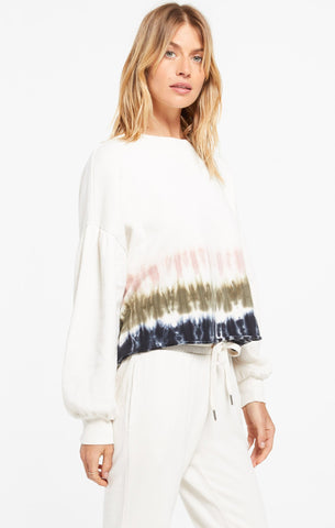 Tempest Stripe Tie-Dye Crew