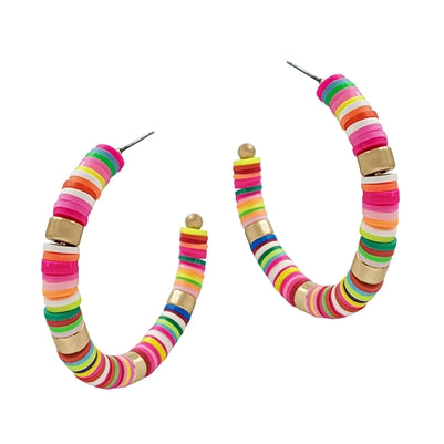 Multi Colored Hoop Earring