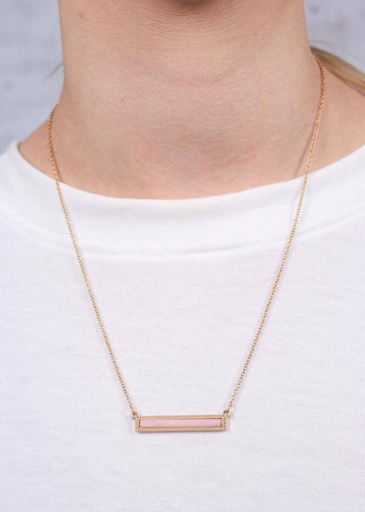 Fillmore Bar Necklace - Pink