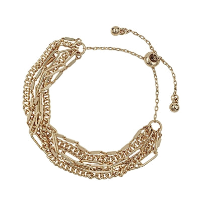 Chain Drawstring Bracelet - Gold