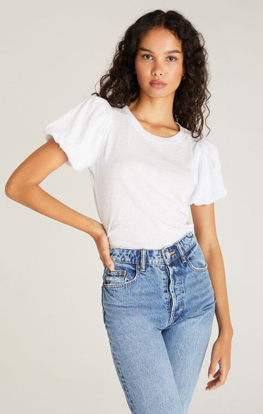 Alyce Slub Top - White