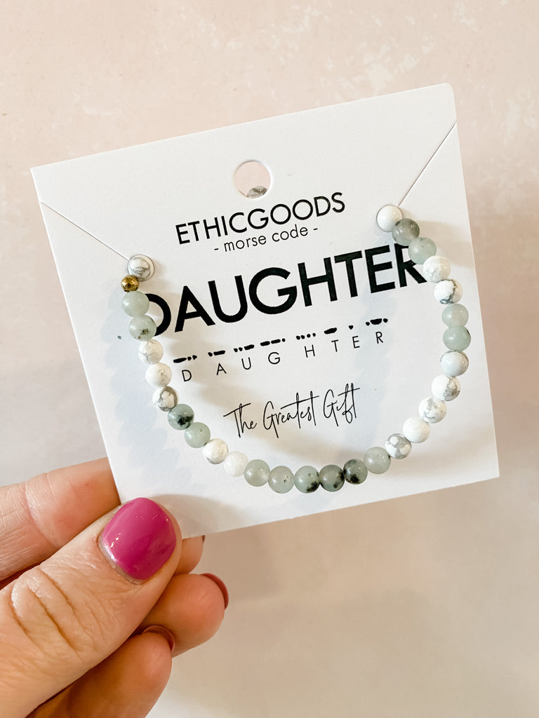 Daughter Morse Code Bracelet
