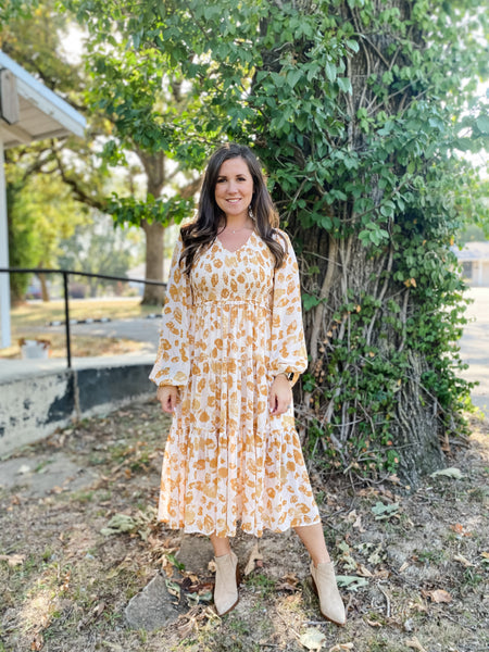 Falling into You Smock Dress