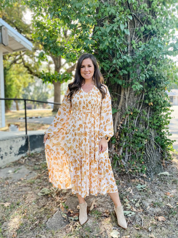 Falling into You Smock Dress