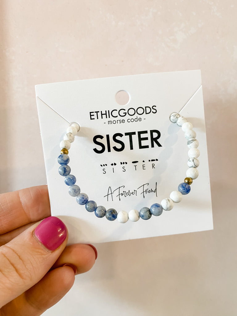 Sister Morse Code Bracelet