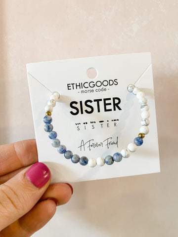 Sister Morse Code Bracelet