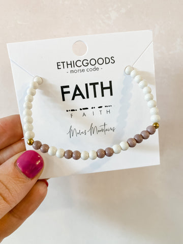 Faith Morse Code Bracelet