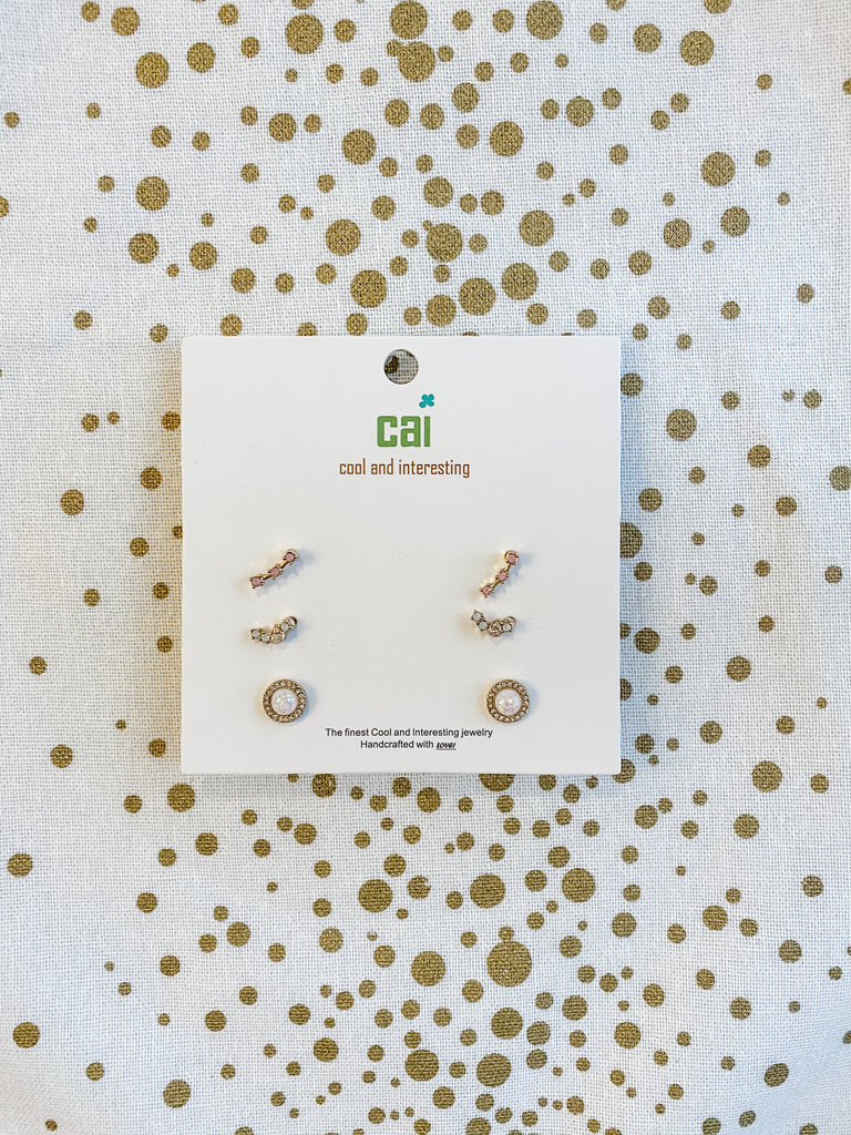 The Opal Climber Stud Set