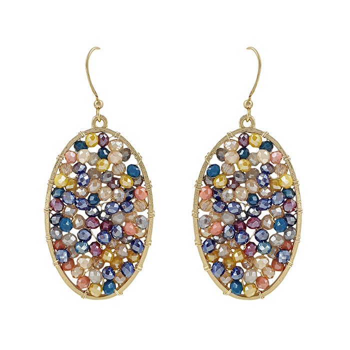 Multi Crystal Drop Earring