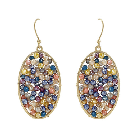 Multi Crystal Drop Earring