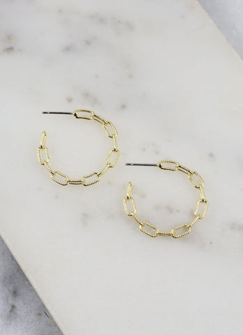 Vallie Chain Hoop Earring