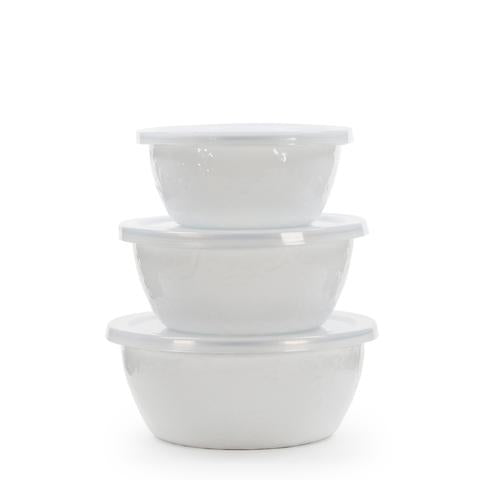 Golden Rabbit White Nesting Bowls