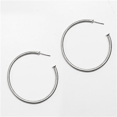 Silver Open Hoop Earring